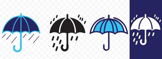 paraguas icono conjunto . vector