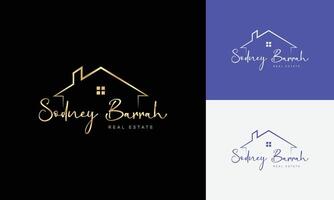 Real estate logo design template vector