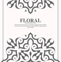 decorative floral frame background vector