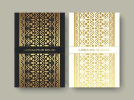 luxury ornament pattern book cover collection vector