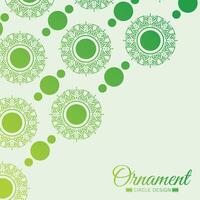 Green circle border pattern background vector