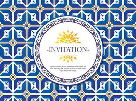 Colorful invitation background style ornamental pattern vector