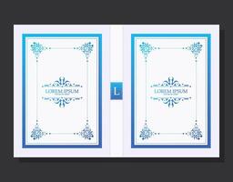 vistoso ornamental libro cubrir diseño vector