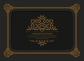 Calligraphic square ornament frame lines vector