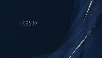 Luxurious dark blue background with sparkling gold and glitter. modern elegant abstract background vector