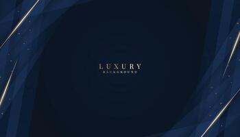 Luxurious dark blue background with sparkling gold and glitter. modern elegant abstract background vector