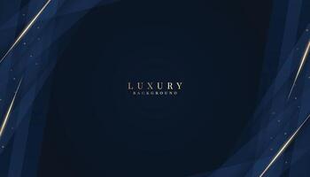 Luxurious dark blue background with sparkling gold and glitter. modern elegant abstract background vector