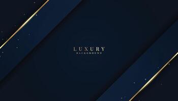 Luxurious dark blue background with sparkling gold and glitter. modern elegant abstract background vector