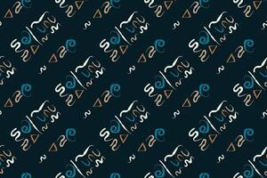Hand drawn abstract seamless pattern, ethnic background for textiles, banners, wallpapers, wrapping vector