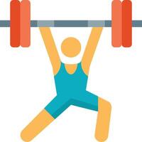 a man is lifting a barbell on a barbell vector