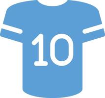 un azul fútbol americano jersey con el número 10 en eso vector