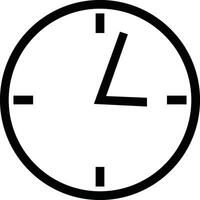 a black and white clock with a white background vector