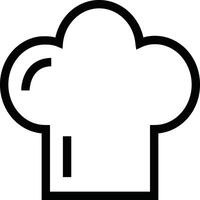 a chef hat icon on a white background vector