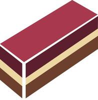 a red and brown block of chocolate vector