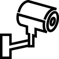 a black and white image of a security camera vector