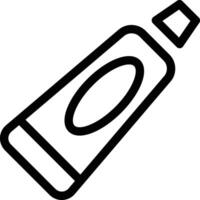 a black and white outline of a bottle of toothpaste vector