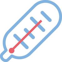 a thermometer with a red line on it vector