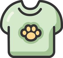 a green t - shirt with a paw print on it vector