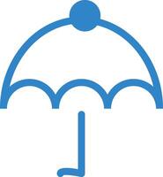 a blue umbrella with a ball on top vector