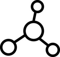 un negro y blanco imagen de un molécula vector