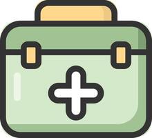 a green first aid kit icon on a white background vector