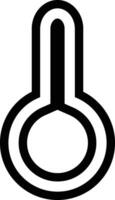 un negro y blanco logo de un termómetro vector