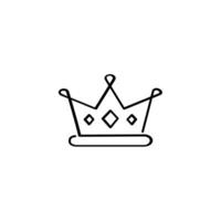 Crown Line Style Icon Design vector