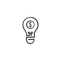 Budget Thinking Line Style Icon Design vector