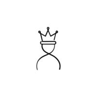 King Line Style Icon Design vector