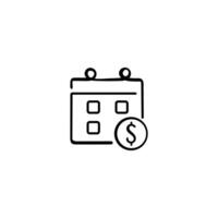 financiero planificación línea estilo icono diseño vector