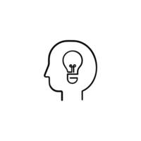 Brain Storming Line Style Icon Design vector