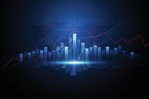 Business candle stick graph chart of stock market investment trading on white background design. Bullish point, Trend of graph. illustration vector