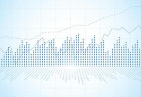 Business candle stick graph chart of stock market investment trading on white background design. Bullish point, Trend of graph. illustration vector