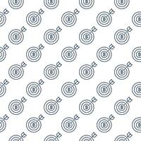 Cryptocurrency Target with Arrow Bitcoin linear seamless pattern vector