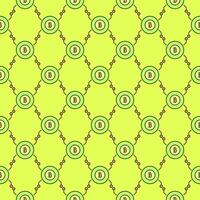 Bitcoin sign inside Circle Crypto Currency colored seamless pattern vector