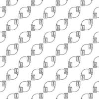 Bitcoin Cryptocurrency Exchange Buy and Sell Crypto outline seamless pattern vector