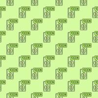 Bitcoin Money with Smartphone Online Cryptocurrency Trading colored seamless pattern vector