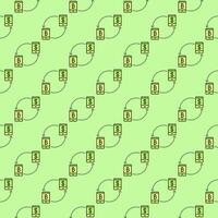 Bitcoin Crypto Exchange Buy and Sell Cryptocurrency colored seamless pattern vector