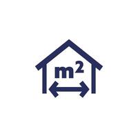 building, house size icon on white vector