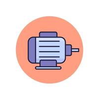 electric motor icon with outline vector