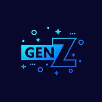 gen z diseño en oscuro, vector