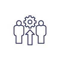 labor efficiency icon, line vector