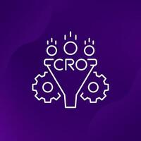 CRO line icon, Conversion rate optimization vector