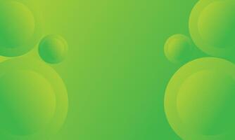 Modern green abstract background with circles shapes composition vector