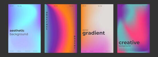 Y2k Trendy Aesthetic abstract vibrant gradient background with grain blurred pattern. Gentle soft light print for social media poster, stories highlight templates for digital marketing for stories vector