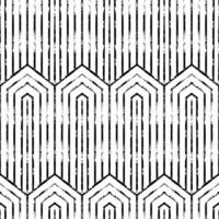 Aesthetic Contemporary printable seamless pattern with abstract line, dot, shape brush stroke in black and white colors. Boho background in minimalist style Illustration for wallpaper fabric vector