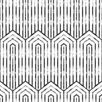 Aesthetic Contemporary printable seamless pattern with abstract line, dot, shape brush stroke in black and white colors. Boho background in minimalist style Illustration for wallpaper fabric vector