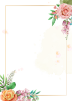 schön Rosen Hochzeit Einladung Karte png