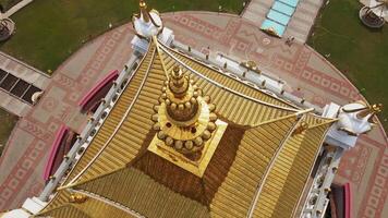 The dome and spire of the temple of the Golden Abode of Shakyamuni Buddha video