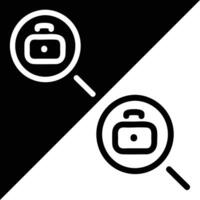 LinkedIn Icon, Outline style, isolated on Black and White Background. vector